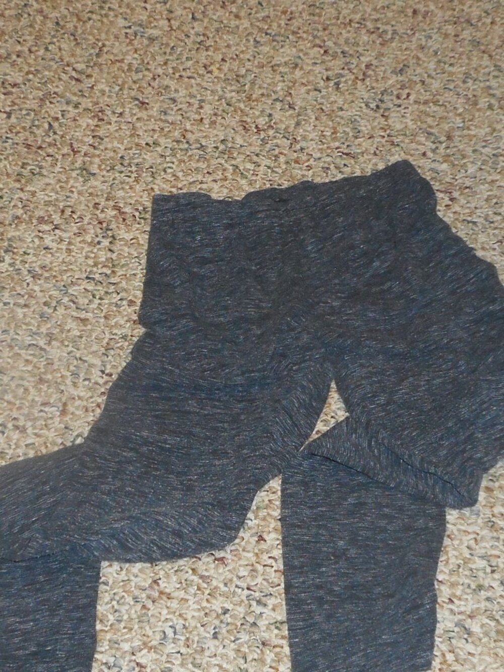 KOHL - leggings, little girls, black w/white speckles, M